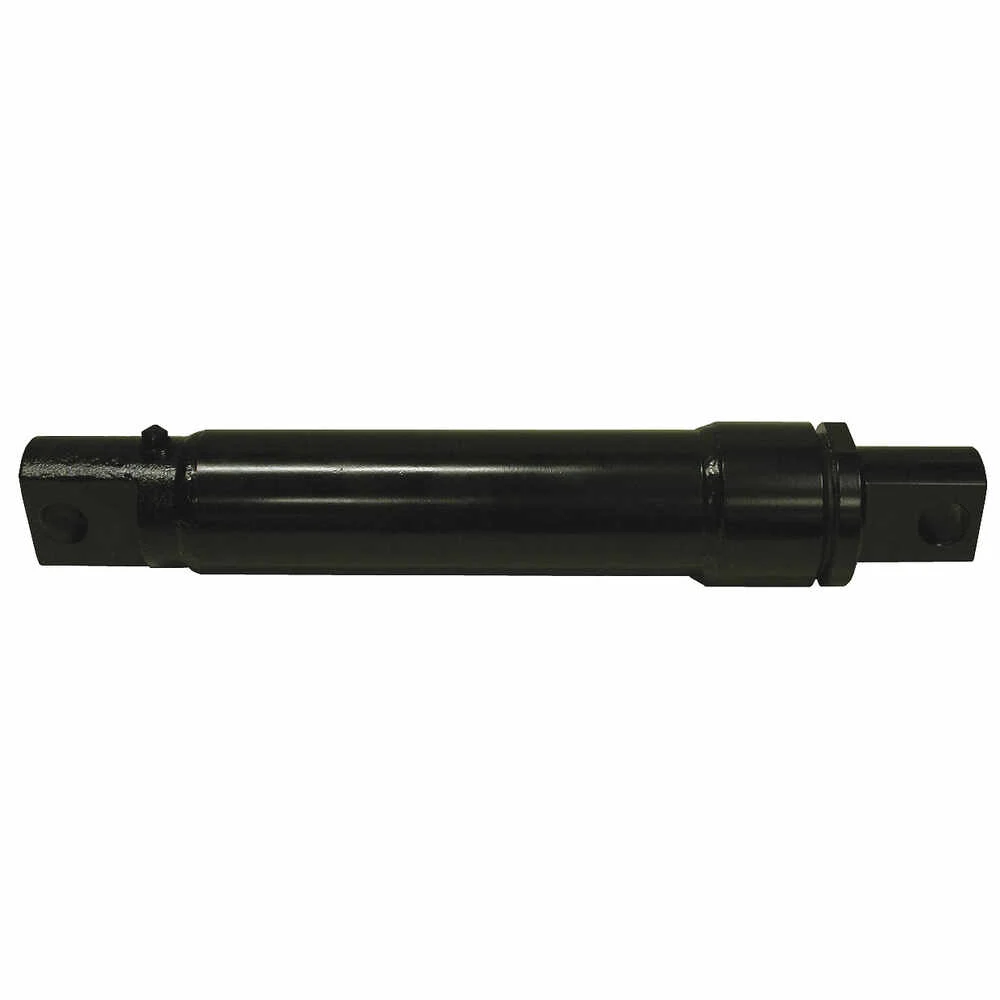 Single acting hydraulic cylinder for municipal highway snowplows