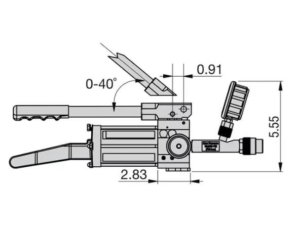 Hydraulic Sealed Hand Pump drawing