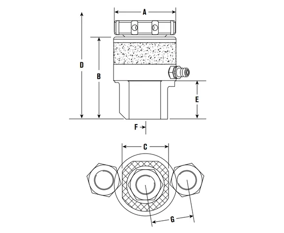 SST Subsea stud Bolt Tensioners drawing