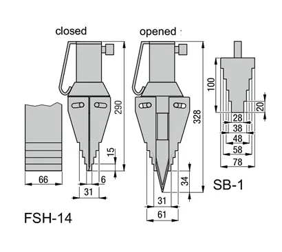 STF14HB 14 Ton Hydraulic Flange Spreader-Kit